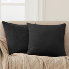 Almofada Suede Animalle 40x40cm Preta - Capa Com Enchimento