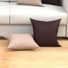 Almofada Tabaco E Bege Composê 4 Unidades 45cm X 45cm Com Ref