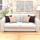 Almofada Tabaco E Bege Composê 4 Unidades 45cm X 45cm Com Ref