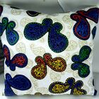 Almofada Tecido Jacquard  Branco Borboletas