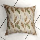 Almofada Tecido Jacquard  Folhagem Bordada