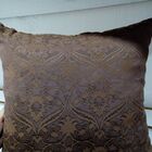 Almofada Tecido Jacquard  Marrom Tabaco