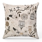 Almofada Tecido Jacquard  Rose Passarinho