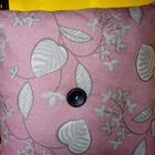 Almofada Tecido Suedi  Rose C/ Cinza