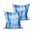 Almofada Tie Dye Azul Estampada Kit 2 Unidades 45cm X 45cm Co