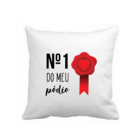 Almofada Travesseiro Branca 45x45 Numero 1 Do Meu Pódio Branco