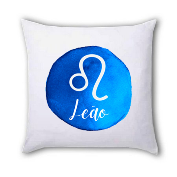 Almofada Travesseiro Branca 45x45 Signo Leão Branco