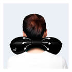 Almofada Travesseiro Pescoço Inflável Viagem Com Botão Preto