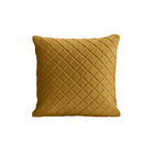 Almofada Tressê 40x40cm Veludo Amarelo - Casaepoltrona