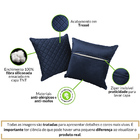 Almofada Tressê 40x40cm Veludo Azul - Casaepoltrona