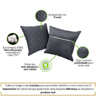 Almofada Tressê 40x40cm Veludo Cinza - Casaepoltrona