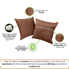 Almofada Tressê 40x40cm Veludo Marrom Acobreado - Casaepoltro