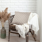 Almofada Tressê 40x40cm Veludo Perfectly Pale - Casaepoltrona