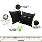 Almofada Tressê 40x40cm Veludo Preto - Casaepoltrona