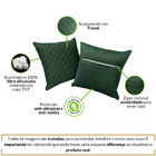 Almofada Tressê 40x40cm Veludo Verde - Casaepoltrona