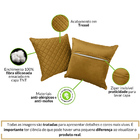 Almofada Tressê 50x50cm Veludo Amarelo - Casaepoltrona