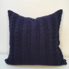 Almofada Tricot Azul Marinho Quadrada Tipo:completa