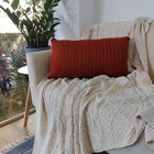 Almofada Tricot Terracota 50x30