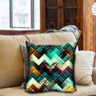 Almofada Valverde Chevron Azul 42x42cm