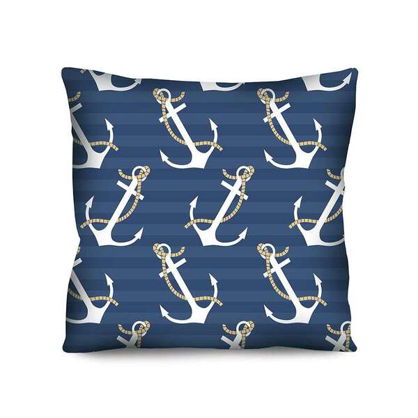 Almofada Valverde Nautica Ancoras Azul 42x42cm