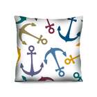 Almofada Valverde Nautica Âncoras Coloridas 42x42cm