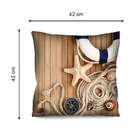 Almofada Valverde Nautica Bóia E Bússola 42x42cm