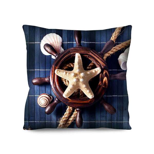 Almofada Valverde Nautica Timão E Estrela 42x42cm