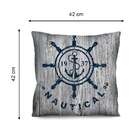 Almofada Valverde Nautica Timão Envelhecido 42x42cm