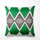 Almofada Veludo Estampado 40x40cm Oásis Verde/preto - Capa Co