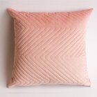 Almofada Veludo Matelassada Zig Zag 50x50cm Perfil Matelados