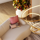 Almofada Retangular Velveteen Cinza e Rose 28X48cm Belchior