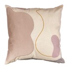 Almofada Quadrada Velveteen Cinza e Rose 43X43cm Belchior
