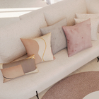 Almofada Quadrada Velveteen Cinza e Rose 43X43cm Belchior