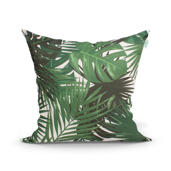 Almofada Verde Folhagem Para Sala Decorativa 45cm X 45cm Com