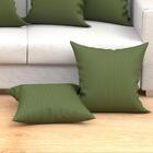 Almofada Verde Lista Grande Para Sofá 60cm X 60cm Com Refil D