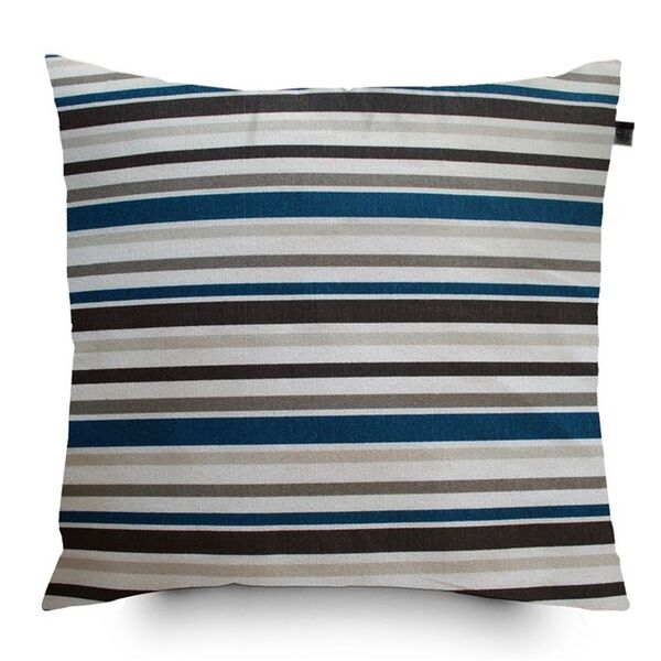 Almofada Verona Listras 40x40cm Azul - Capa Com Enchimento