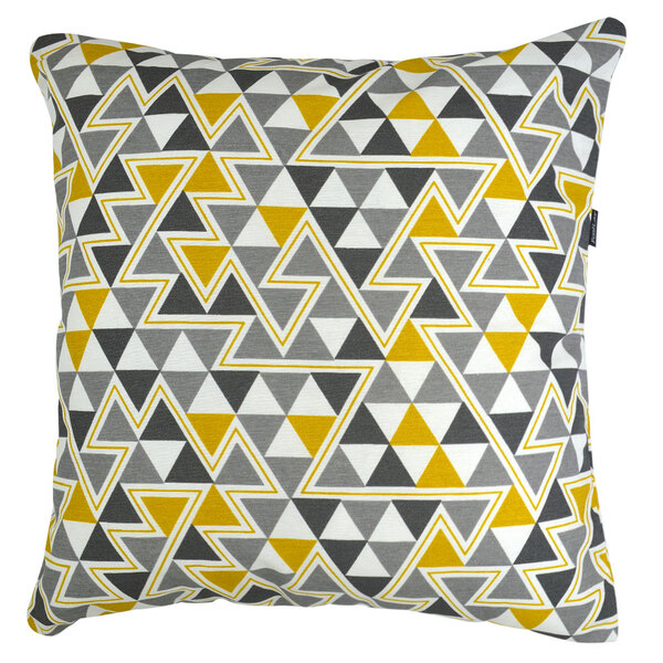 Almofada Wendy 50x50cm Triângulo Amarelo - Somente Capa