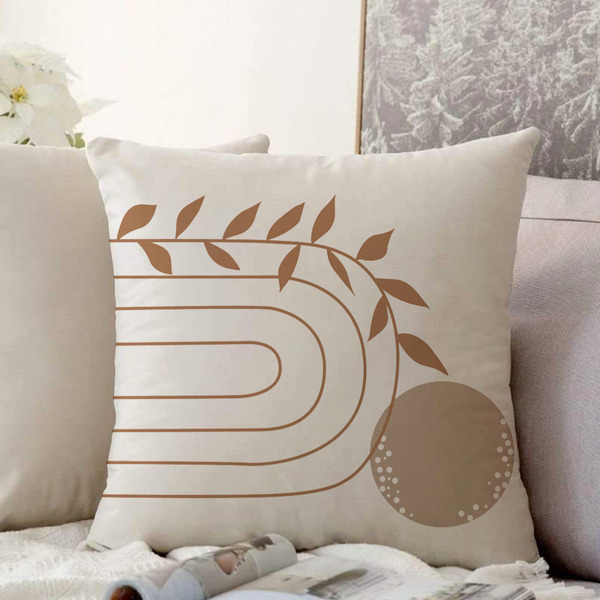 Almofada Western Estampada 50x50cm Galhos Marrom - Somente Ca