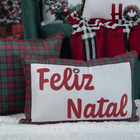 Almofada Xadrez Veludo 43x43cm