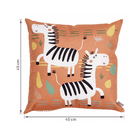 Almofada Quadrada Zebra Tecido Multicolor 12x45cm