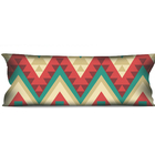 Almofadão De Dormir 35x95cm  Chevron Verde E Vermelho
