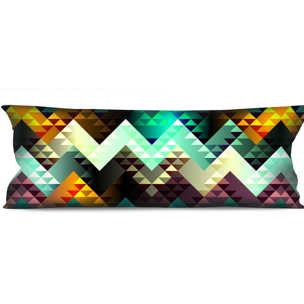 Almofadão De Dormir 35x95cm Chevron Colorido