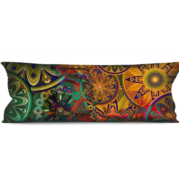 Almofadão De Dormir 35x95cm Mandala Terra