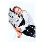 Almofadão De Dormir 35x95cm Posições Preto E Branco