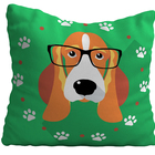Almofadão Decorativo 80x80 Pet Cachorro Beagle De Óculos