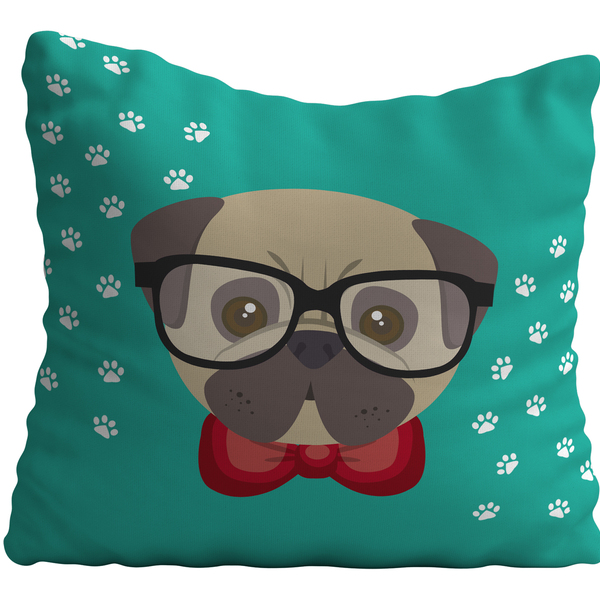 Almofadão Decorativo 80x80 Pet Cachorro Pug