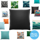 Almofadas 45x45 Cheias Decorativas  - Cinza Cidade Nimboo