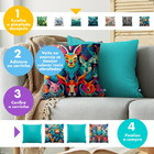 Almofadas 45x45 Cheias Decorativas  - Cinza Cidade Nimboo