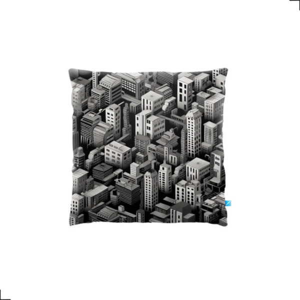 Almofadas 45x45 Cheias Decorativas Estampadas - Cidade 1 Nimb