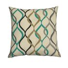 Almofadas Cheias Para Sofá Impermeável Geométrica Creme Claro